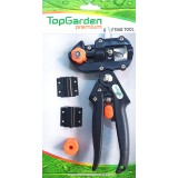 Cleste pentru altoit cu 1 contracutit si 3 lame, in forma U, V, Omega, Top Garden, 377101