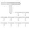 Imbinare Furtun T 3/8mm Plastic Dur, Set 10 Bucati - Racord Alimentare Apa Adapatoare