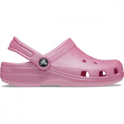 Saboti Crocs Toddler Classic Glitter Clog Roz - Pink Tweed Glitter foto
