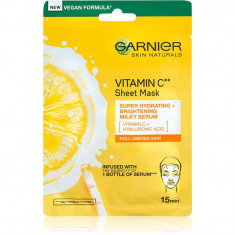 Garnier Skin Naturals Vitamin C Mască textilă cu efect de iluminare și hidratare cu vitamina C 28 g