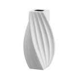 Cumpara ieftin Vaza flori ceramica alba Tribeca 16 x 16 x 34 cm