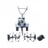 Motocultor 7CP cu freza 100cm, motor benzina 4 timpi 212cc OHV, viteze 2+1, transmisie pinioane, roti 4.00-8 Breckner Germany