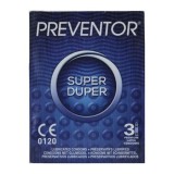 3 Prezervative Texturate Preventor Super Duper, Premium Latex