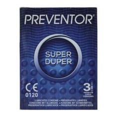 3 Prezervative Texturate Preventor Super Duper, Premium Latex