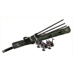 Combo Lansete Top Carp 3.6m/ 2 tronsoane +3 mulinete S60 + husa Lineaeffe