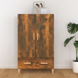 VidaXL Dulap &icirc;nalt, stejar fumuriu, 70x31x115 cm, lemn prelucrat