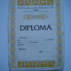 Diploma Consiliul judetean pentru educatie fizica si sport Bihor necompletata