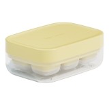 Forma pentru gheata cu presa flippy, din silicon alimentar, 6 cuburi, caserola pentru depozitare, usor de folosit si curatat, 10.5 x 7.5 x 4.1 cm, gal
