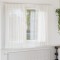 vidaXL Perdele Voile cu buzunare pentru bare 2 buc Alb 4102241