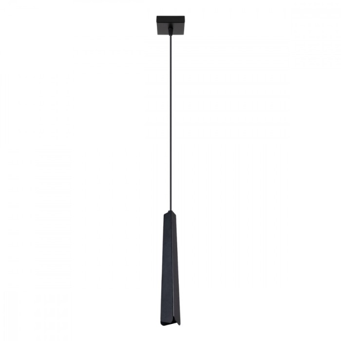 Lampă Suspendată Prysm Negru Oțel 1 Bec Tub Scandinav De Interior