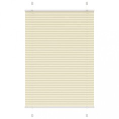 vidaXL Jaluzea plisată Crem 95x100 cm Lățime țesătură 94,4cm 4015278