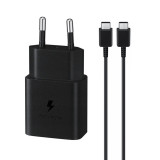 Cumpara ieftin Incarcator Samsung S10 S10+ S10E USB-C Fast Charger TA1510EBE-DG977BBE 15W Type-C 1M Negru