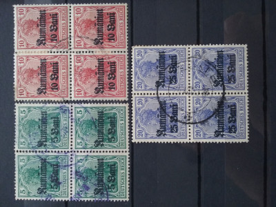 1918-Germania-Ocupatia in Romania-Partial set-Mi=30$-Stampilate foto