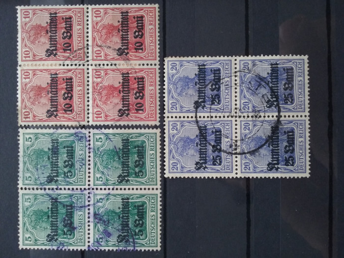 1918-Germania-Ocupatia in Romania-Partial set-Mi=30$-Stampilate