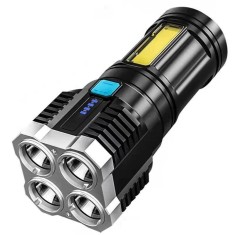 Lanterna de mana reincarcabila L-S03 QUAKE-COB, 1 Led lateral + 4 LED-uri