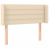 Cumpara ieftin Tablie de pat cu aripioare crem 93x16x78/88 cm textil