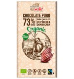 Ciocolata Bio Neagra cu 73% Cacao Pronat 100gr, Chocolates Sole