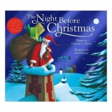 Carte ilustrată The Night Before Christmas de Eric Puybaret cu CD, copertă folio, copii 5-8 ani, Crăciun