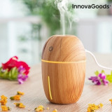 Mini difuzor ultrasonic innovagoods honey pine 180 ml functie de umidificator aroma difuzor purificator aer usb