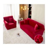 Cumpara ieftin Set Huse Canapea 311 Catifea, Bordo - JO885