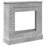 Cumpara ieftin Masca de semineu, gri beton, 90x30x90 cm, lemn prelucrat