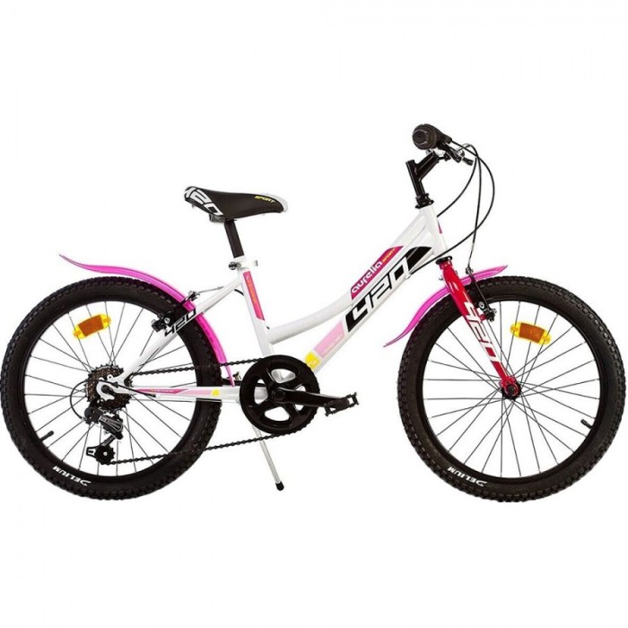 Bicicleta copii Dino Bikes 20&quot; MTB fete Sport alb cu 6 viteze