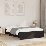 Gossi cadru de pat, negru ,135x190 cm, lemn prelucrat