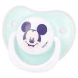 Set 2 suzete ortodontice Disney Mickey din silicon cu capac de protectie 6 luni+, Stor