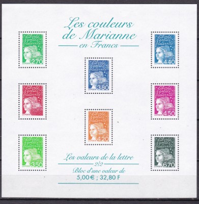 Franta 1997 Marianne 3233-3244 kleib. II MNH foto