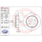 Set disc frana Acura Rdx 01.12-05.18; Honda Cr-V 2 (Rd) 09.01-07.07, Cr-V 3 (Re) 06.06-, Cr-V 4 (Rm) 01.12-, Spate, 305X9mm, plin, BREMBO