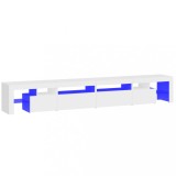 Cumpara ieftin Comoda TV cu lumini LED, alb, 260x36,5x40cm