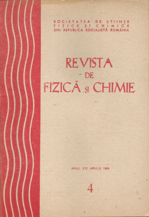 Romania, Revista de Fizica si chimie, nr. 4/1984