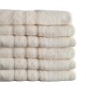 Set de 6 prosoape baie Valentini Bianco, 70x140cm, Crem