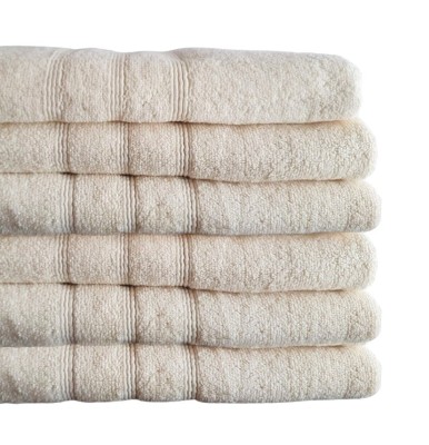 Set de 6 prosoape baie Valentini Bianco, 70x140cm, Crem foto