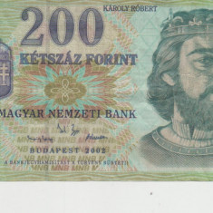 M1 - Bancnota foarte veche - Ungaria - 200 forint - 2002