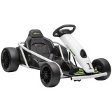 HOMCOM 24 V Go-Kart electric pentru copii p&acirc;nă la 13 km/h Gokart cu funcție drift, Drift-Kart cu 2 motoare pentru 8&ndash;12 ani Alb | Aosom Romania