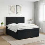 Cumpara ieftin Pat boxspring cu saltea Negru 160 x 200 cm Tesatura
