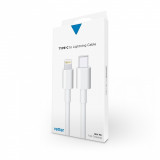 Cablu Vetter USB-C to Lightning pentru iPhone/iPad, 1m, Alb