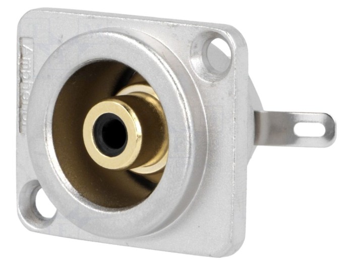 Conector RCA mamă aurit pentru panou