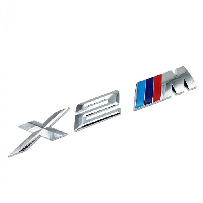 Emblema X2M spate portbagaj BMW, chrom