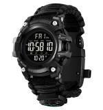 Ceas barbatesc de mana Tio Supravietuire, Busola, Sport, Stil Militar, Army, Casual, Digital, Cremene foc, Paracord, Fluier