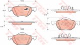 Set placute frana,frana disc HONDA ACCORD VII Tourer (CM) (2003 - 2008) TRW GDB3355