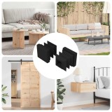 vidaXL Capete de &icirc;nchidere 2 pcs Negru 15 x 15 x 15 mm PP 864856