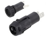 Clemă Siguranțe 10A Neagră 250VAC 5x20mm