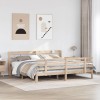 VidaXL Cadru de pat cu tăblie, 180x200 cm, lemn masiv de pin 3306859