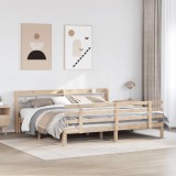 Cumpara ieftin Cadru de pat cu tăblie, 180x200 cm, lemn masiv de pin