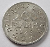 Germania , Weimar - 200 mark 1923 D, Europa