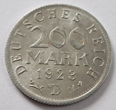 Germania , Weimar - 200 mark 1923 D foto