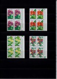 RO 2000 LP 1510 &quot;Plante de apartament&quot; , bloc de 4 margine , MNH