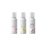 Set 3 lubrifianți WICKED Simply Tropical Trio, formulă inovatoare pe bază de apă, cu arome de guava, ananas și cocos, 3 x 30 ml